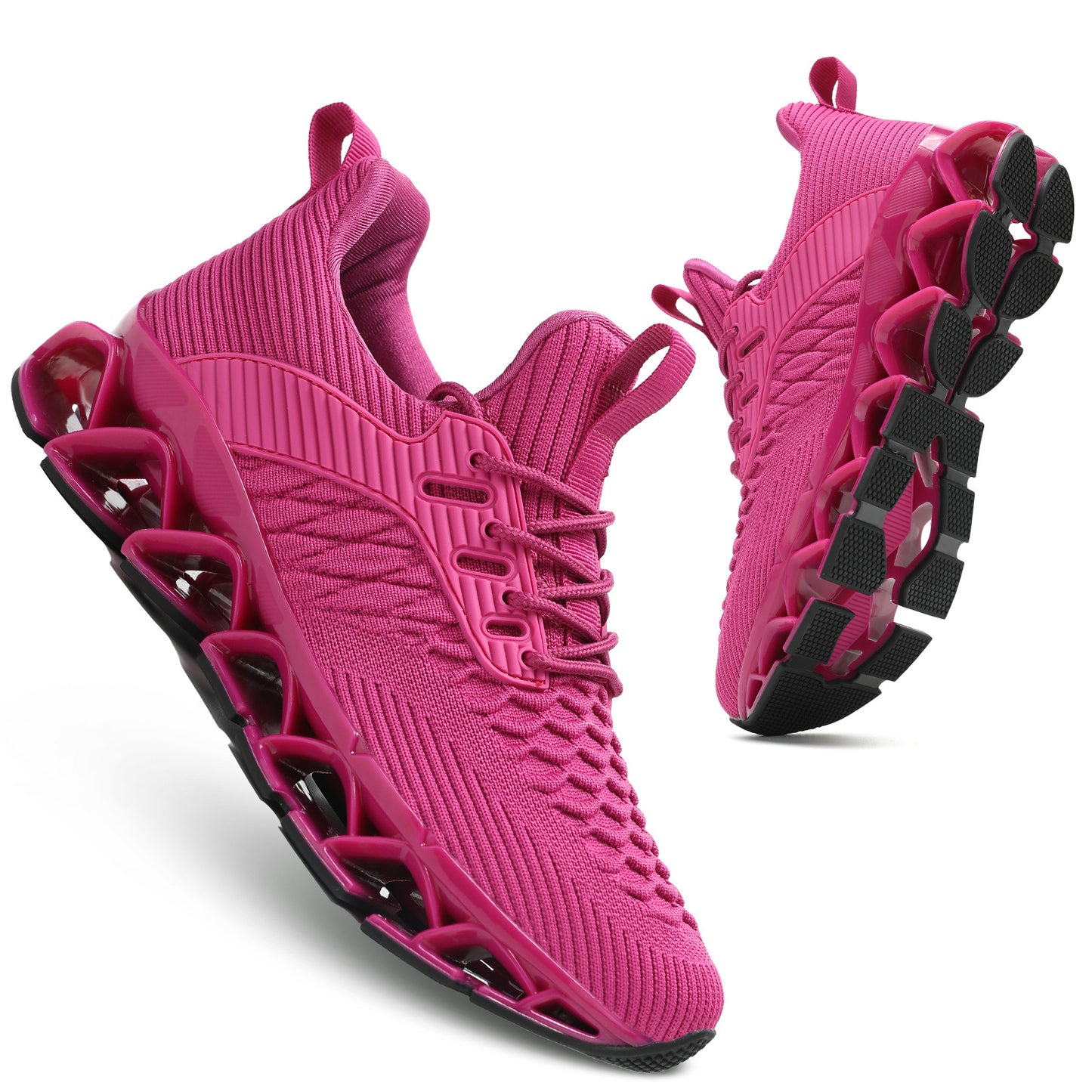Chic Geometric Women's Sneakers for Fall – Breathable, Stabilizing, & All-Season Running Comfort