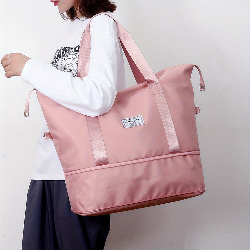 Chic Weekend Warrior: Durable, Stylish Duffel with Cosmetic Bag - Ideal Carry-On & Quick Trip Companion