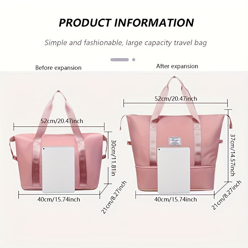 Chic Weekend Warrior: Durable, Stylish Duffel with Cosmetic Bag - Ideal Carry-On & Quick Trip Companion