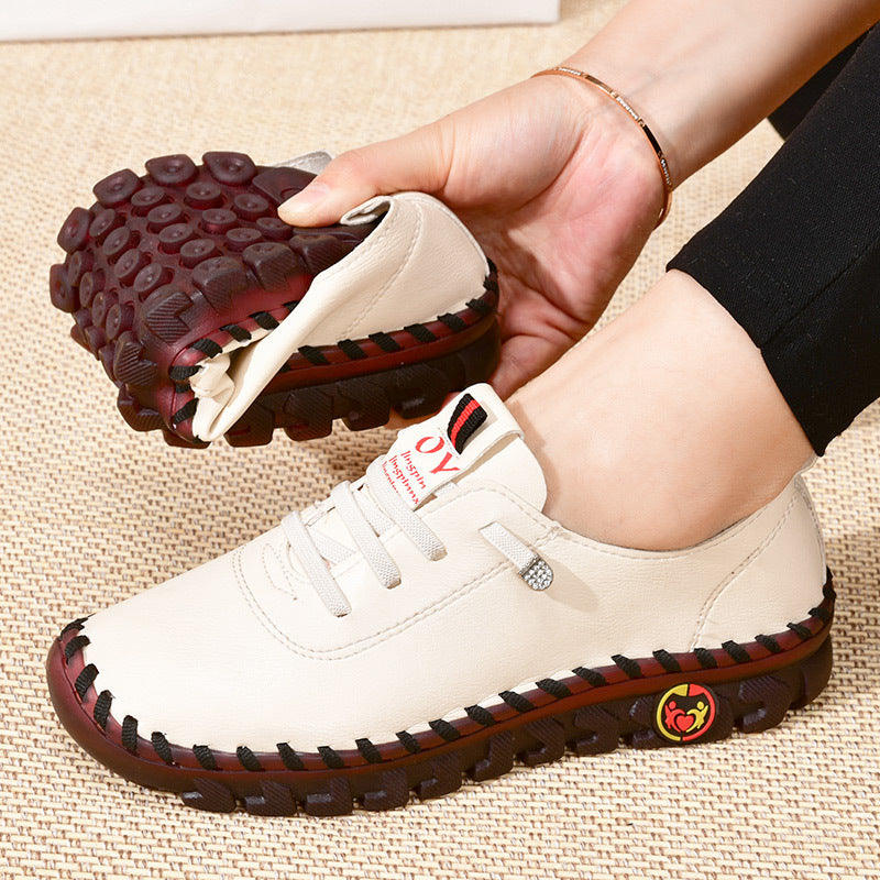 Comfortable Chic - Women's Oxfords - Handmade, Breathable, Lightweight, Non Slip, Lace Up, Slip On, Soft Insoles, Easy Walking Shoes for Everyday Wear