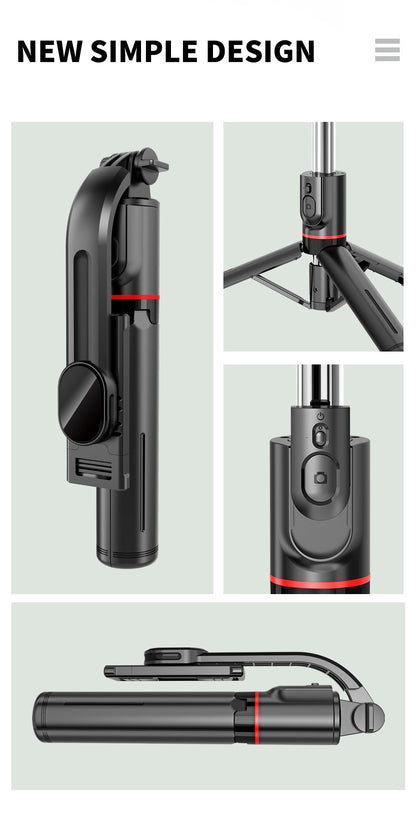 Selfie Stick Tripod, Reinforced Stable Tripod & Extendable Portable Selfie Stick With Wireless Remote And Tripod Stand For Group Selfies/Live Streaming/Video Recording Compatible With IPhone, Android Smartphone