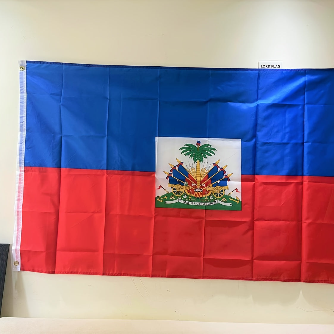 Haiti National Flag 35.43x59.06inch, 100% Polyester, Solid Color, Woven, with 2 Sides Printed, for Wedding, Sports, Patriotic Events
