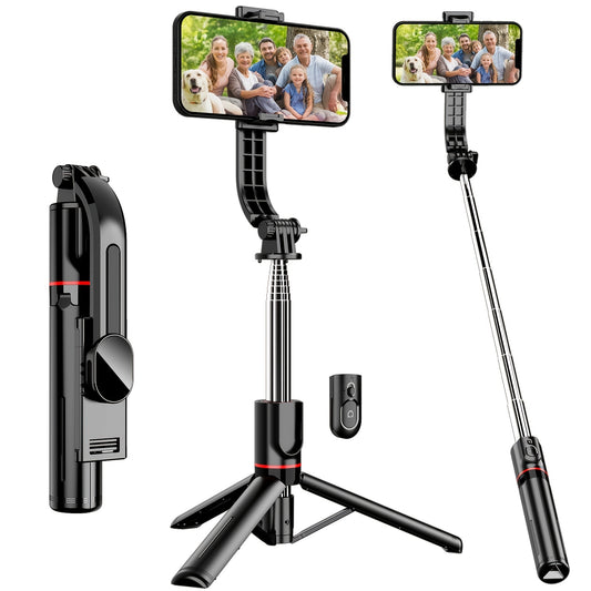 Selfie Stick Tripod, Reinforced Stable Tripod & Extendable Portable Selfie Stick With Wireless Remote And Tripod Stand For Group Selfies/Live Streaming/Video Recording Compatible With IPhone, Android Smartphone