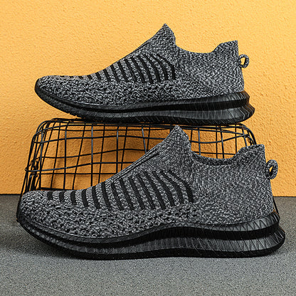 [Lightweight Breathable Running Shoes] Men's Slip On Breathable Lightweight Running Shoes, Outdoor Casual Walking Shoes Men's Sneakers