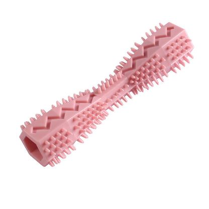 Soft Rubber Durable Dog Chew Stick - Toothbrush For Tooth Cleaning And Massage Pet Toy