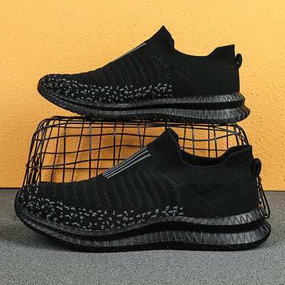 [Lightweight Breathable Running Shoes] Men's Slip On Breathable Lightweight Running Shoes, Outdoor Casual Walking Shoes Men's Sneakers