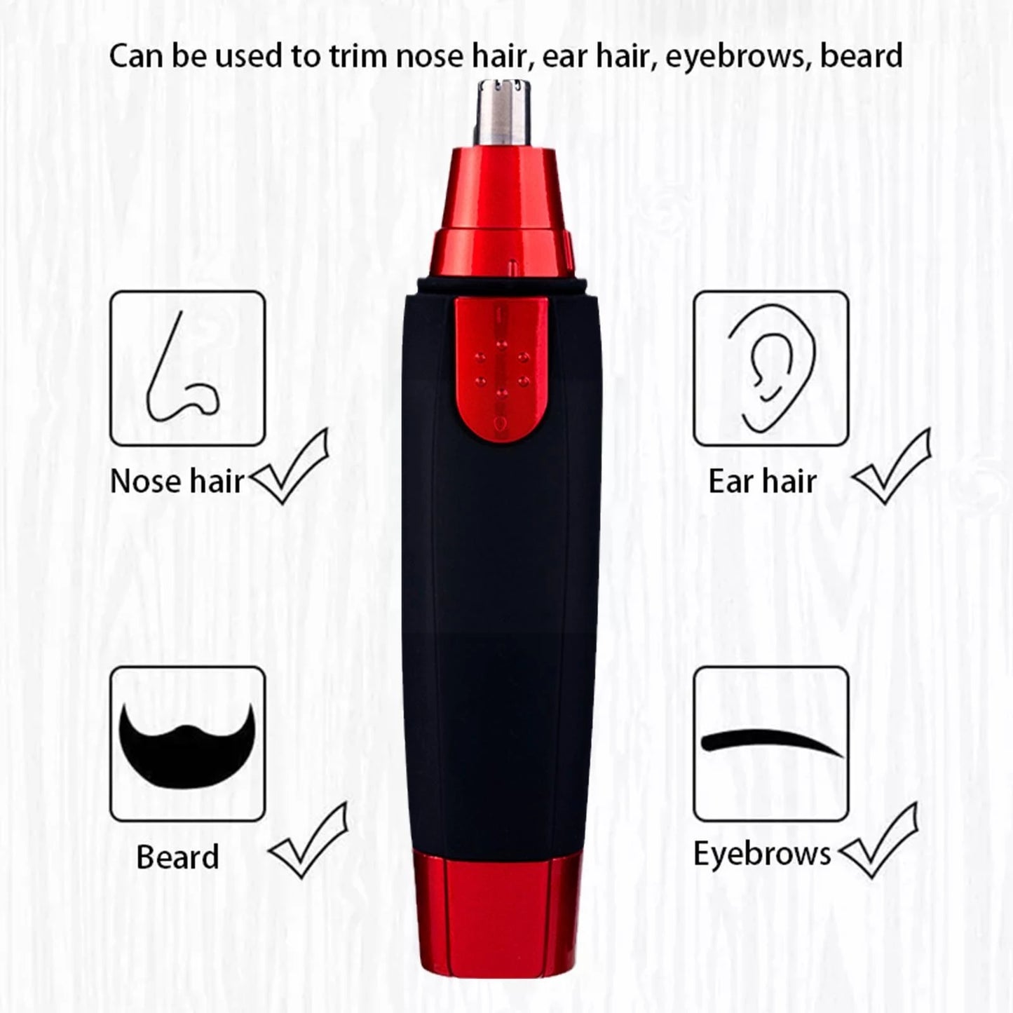 1pc Cordless Nose And Ear Hair Trimmer For Painless Facial And Eyebrow Grooming, Nose And Ear Cleaning Trimmer Razor Father's Day Gift