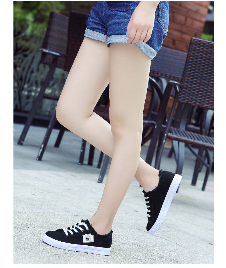 Women'S Casual Round Toe Solid Color Canvas Shoes, Small White, Flat Bottom, PVC Sole, Fabric Upper And Insole, Hand Wash, No Dry Clean, Spring, Autumn, All Season 2022