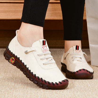 Comfortable Chic - Women's Oxfords - Handmade, Breathable, Lightweight, Non Slip, Lace Up, Slip On, Soft Insoles, Easy Walking Shoes for Everyday Wear