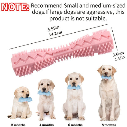 Soft Rubber Durable Dog Chew Stick - Toothbrush For Tooth Cleaning And Massage Pet Toy