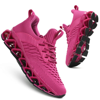 Chic Geometric Women's Sneakers for Fall – Breathable, Stabilizing, & All-Season Running Comfort