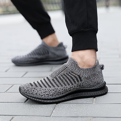 [Lightweight Breathable Running Shoes] Men's Slip On Breathable Lightweight Running Shoes, Outdoor Casual Walking Shoes Men's Sneakers