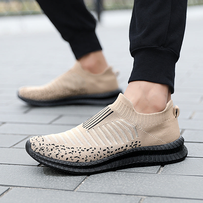 [Lightweight Breathable Running Shoes] Men's Slip On Breathable Lightweight Running Shoes, Outdoor Casual Walking Shoes Men's Sneakers