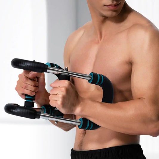 Twister Arm Exerciser with Foam Handle Adjustable Spring Workout Bar Forearm Triceps Chest Expander Portable Fitness Equipment