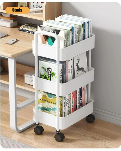 Mobile Storage Rack Trolley Bedroom Multi-Layer Storage Racks Organizer Household Kitchen Multifunctional Cart With Wheels Shelf