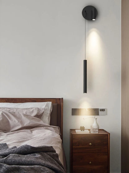 LED Wall Lamp Nordic Double Head Adjustable Wall Lights Creative Bedroom Bedside Reading Lamps Indoor black Home Decor Sconces