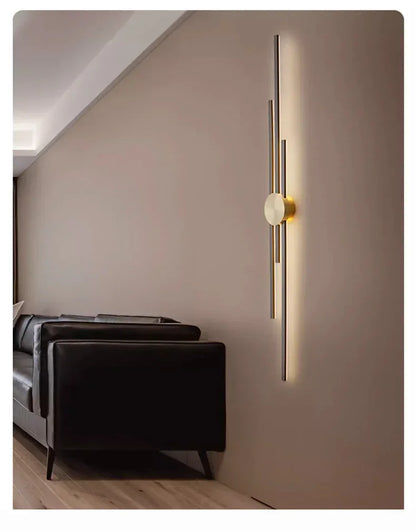 LED Modern Long Wall Lamp Living Room  Dining Room Loft Wall Mounted Sconce Decoration Bedroom Bedside Light Staircase Fixture