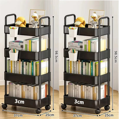 Mobile Storage Rack Trolley Bedroom Multi-Layer Storage Racks Organizer Household Kitchen Multifunctional Cart With Wheels Shelf
