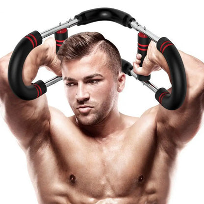 Twister Arm Exerciser with Foam Handle Adjustable Spring Workout Bar Forearm Triceps Chest Expander Portable Fitness Equipment