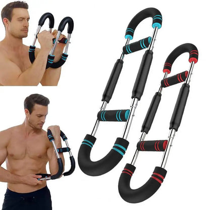 Twister Arm Exerciser with Foam Handle Adjustable Spring Workout Bar Forearm Triceps Chest Expander Portable Fitness Equipment
