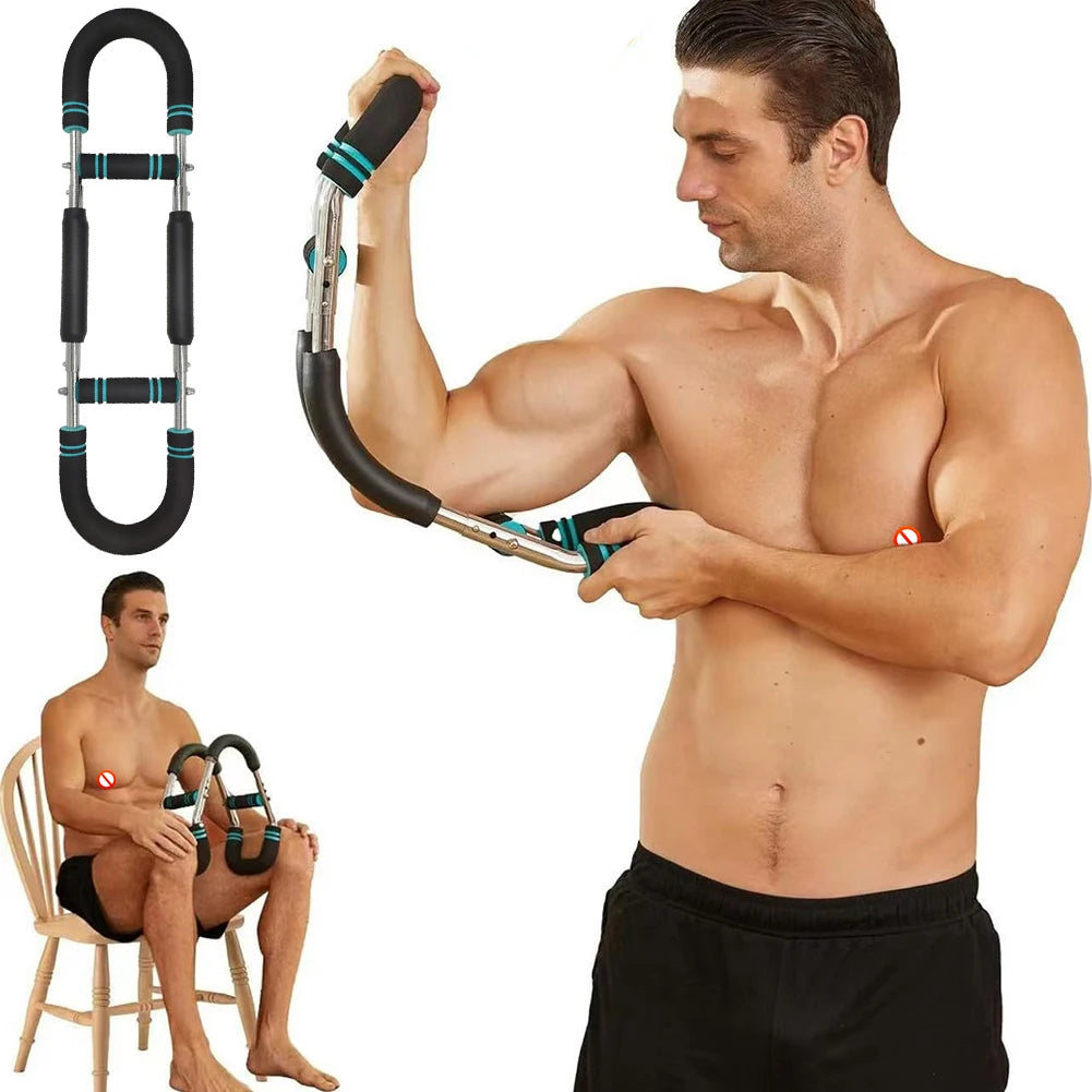 Wrist Strength Trainer Adjustable U-Shaped Arm Trainer Home Fitness Chest Expander Twister Arm Exerciser Hand Gripper Strengths