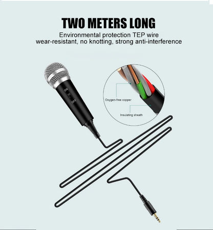 Microphone 3.5mm Wired Home Stereo Desktop Tripod MIC For PC YouTube Video Chatting Gaming Podcasting Recording Meeting