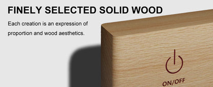 Nordic Wood Wall Lamp With 360 Rotate Dimmable Wall Sconce Touchable Magnetic For Bedroom Cordless Wall Mount Light For Reading