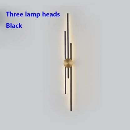 LED Modern Long Wall Lamp Living Room  Dining Room Loft Wall Mounted Sconce Decoration Bedroom Bedside Light Staircase Fixture