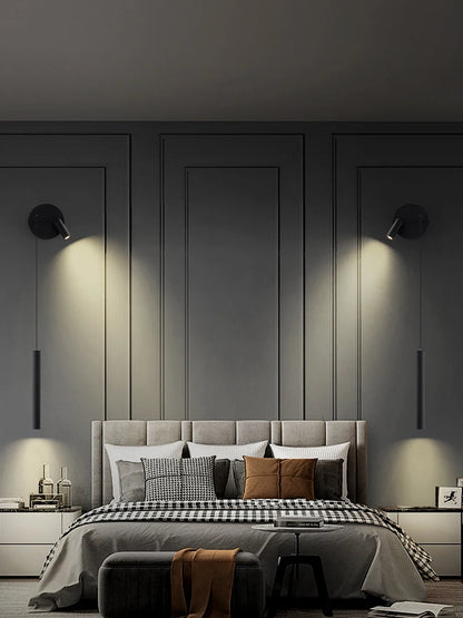LED Wall Lamp Nordic Double Head Adjustable Wall Lights Creative Bedroom Bedside Reading Lamps Indoor black Home Decor Sconces