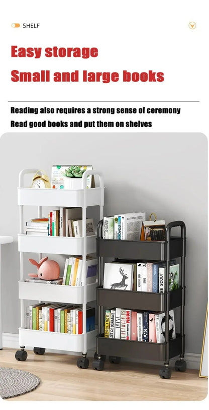 Mobile Storage Rack Trolley Bedroom Multi-Layer Storage Racks Organizer Household Kitchen Multifunctional Cart With Wheels Shelf