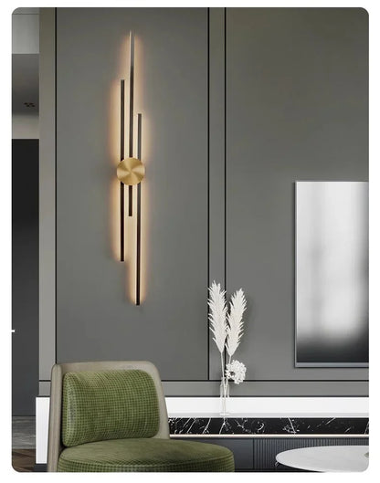 LED Modern Long Wall Lamp Living Room  Dining Room Loft Wall Mounted Sconce Decoration Bedroom Bedside Light Staircase Fixture