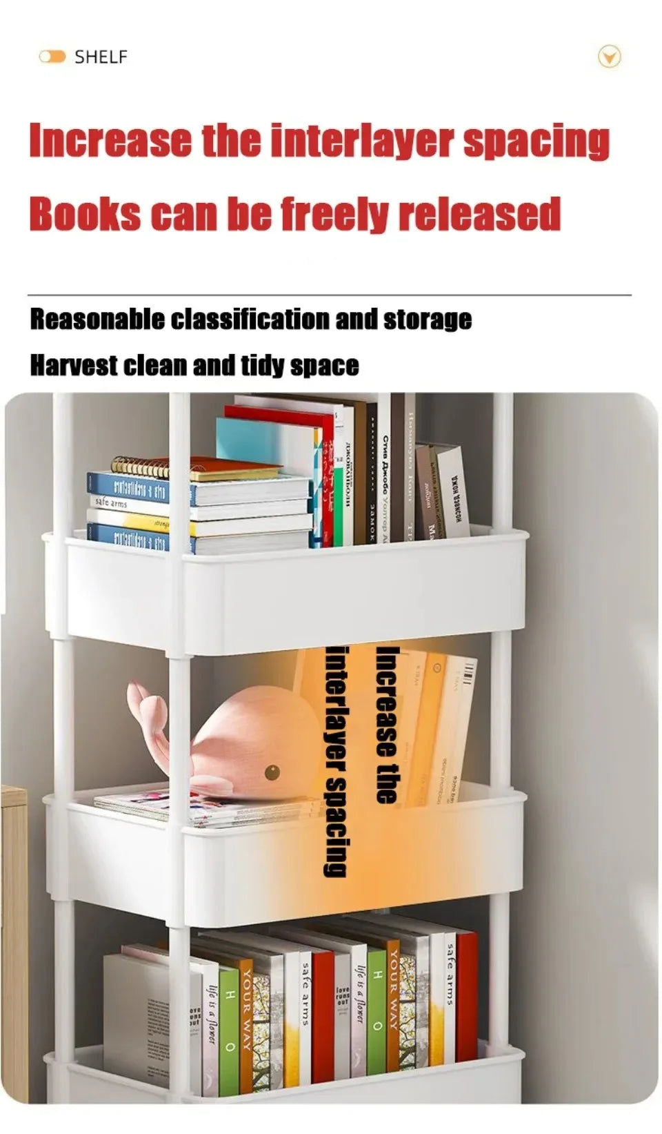 Mobile Storage Rack Trolley Bedroom Multi-Layer Storage Racks Organizer Household Kitchen Multifunctional Cart With Wheels Shelf