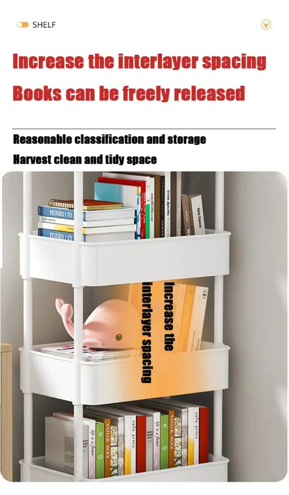 Mobile Storage Rack Trolley Bedroom Multi-Layer Storage Racks Organizer Household Kitchen Multifunctional Cart With Wheels Shelf
