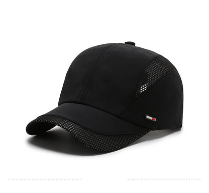 Hat Men'S Spring/Summer Mesh Baseball Cap Quick Dry Wash Large Eave Breathable Visor Outdoor Sports Cap