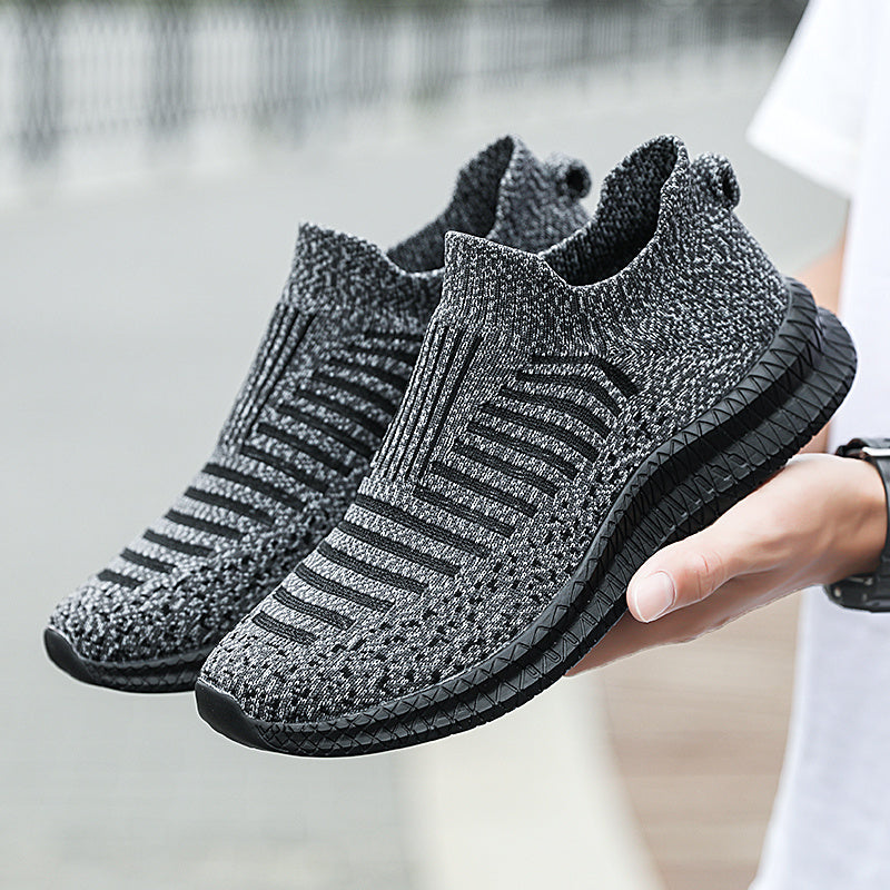 [Lightweight Breathable Running Shoes] Men's Slip On Breathable Lightweight Running Shoes, Outdoor Casual Walking Shoes Men's Sneakers