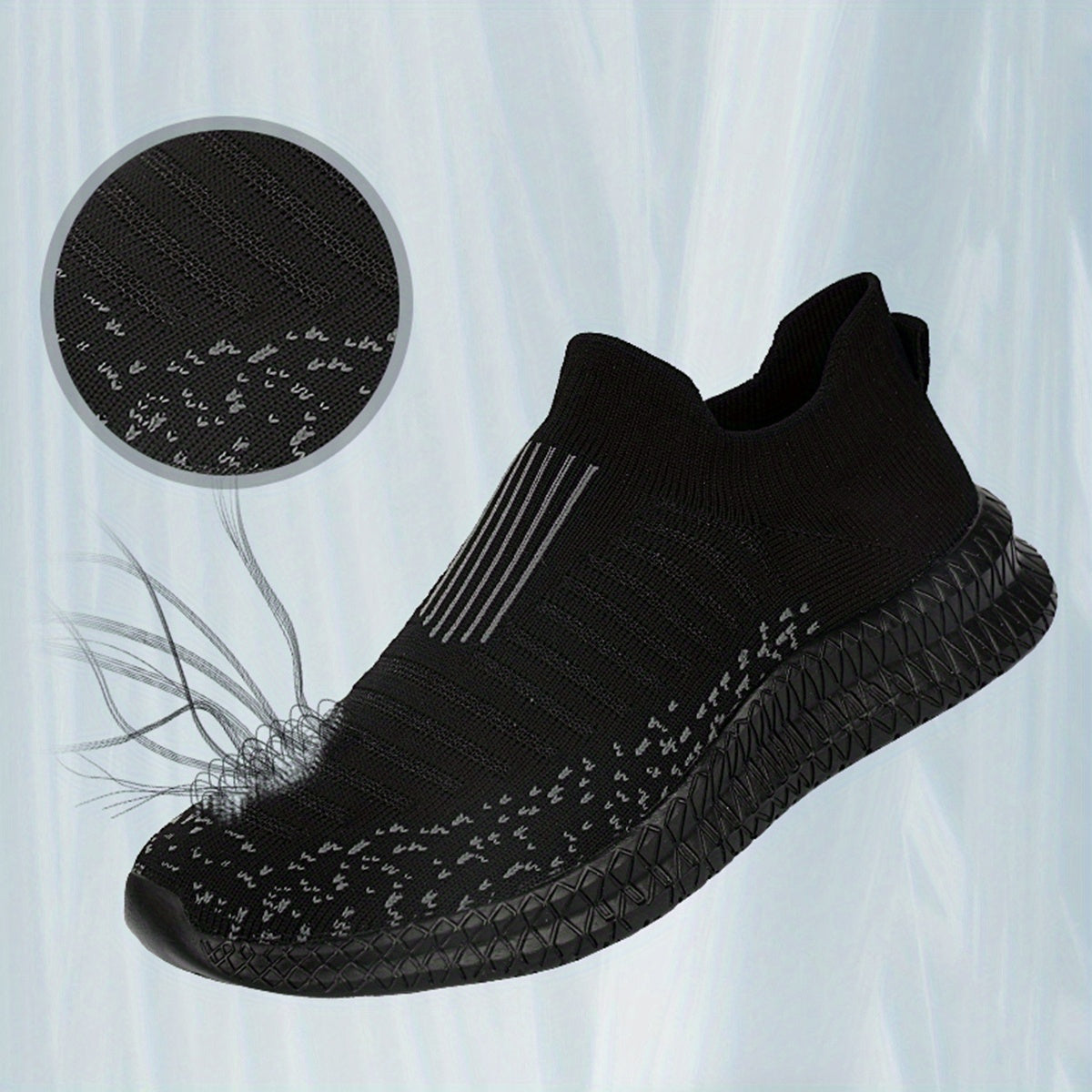 [Lightweight Breathable Running Shoes] Men's Slip On Breathable Lightweight Running Shoes, Outdoor Casual Walking Shoes Men's Sneakers