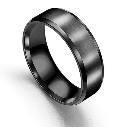 Titanium Steel Frosted Ring Stainless Steel Men's Brushed Ring Ring Jewelry