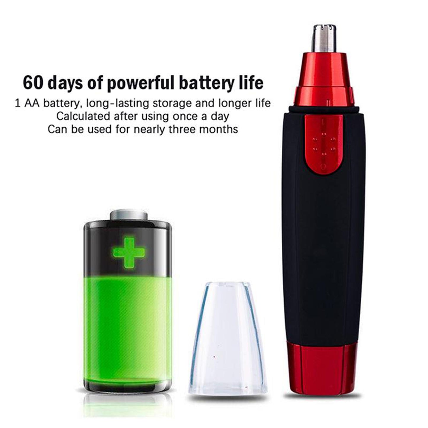 1pc Cordless Nose And Ear Hair Trimmer For Painless Facial And Eyebrow Grooming, Nose And Ear Cleaning Trimmer Razor Father's Day Gift