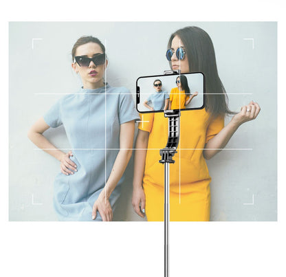 Selfie Stick Tripod, Reinforced Stable Tripod & Extendable Portable Selfie Stick With Wireless Remote And Tripod Stand For Group Selfies/Live Streaming/Video Recording Compatible With IPhone, Android Smartphone