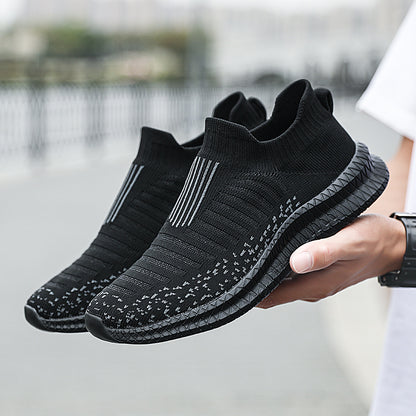 [Lightweight Breathable Running Shoes] Men's Slip On Breathable Lightweight Running Shoes, Outdoor Casual Walking Shoes Men's Sneakers