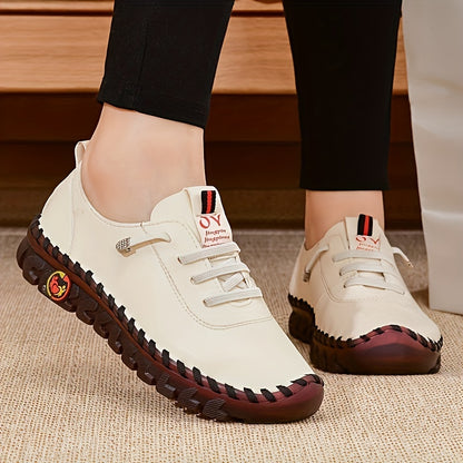 Comfortable Chic - Women's Oxfords - Handmade, Breathable, Lightweight, Non Slip, Lace Up, Slip On, Soft Insoles, Easy Walking Shoes for Everyday Wear