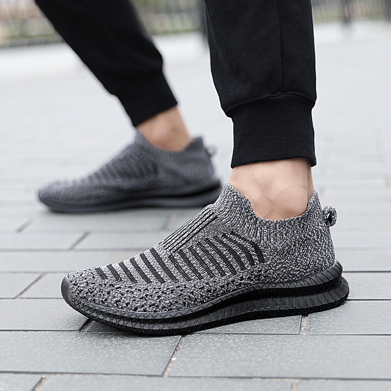 [Lightweight Breathable Running Shoes] Men's Slip On Breathable Lightweight Running Shoes, Outdoor Casual Walking Shoes Men's Sneakers