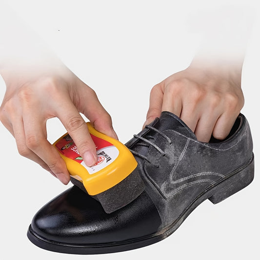 1pc Quick-Drying Shoe Polish Wipe - Effortless Leather Cleaning for Glossy Finish - Portable Single-Sided Sponge for Easy Shoe Care